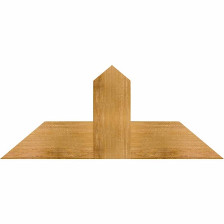 Ekena Millwork Portland Rough Sawn Timber Gable Bracket, Western Red Cedar, 36"W x 15"H x 4"D x 6"F, 10/12 Pitch GBW036X15X0406POR00RWR
